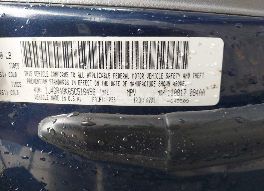 Photo 9 of 2005 Jeep Grand CHEROKEE LAREDO (VIN 1J4GR48K65C516459)