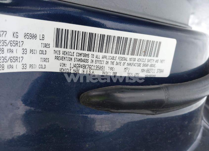 Photo 9 of 2006 Jeep Grand CHEROKEE LAREDO (VIN 1J4GR48K76C135091)