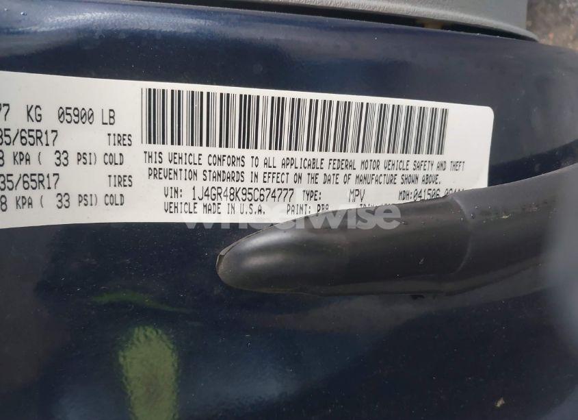 Photo 9 of 2005 Jeep Grand CHEROKEE LAREDO (VIN 1J4GR48K95C674777)