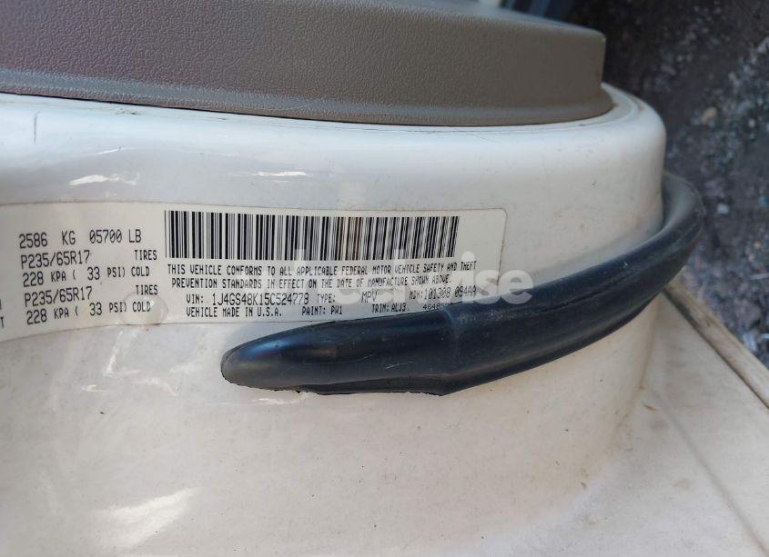 Photo 9 of 2005 Jeep Grand CHEROKEE LAREDO (VIN 1J4GS48K15C524778)