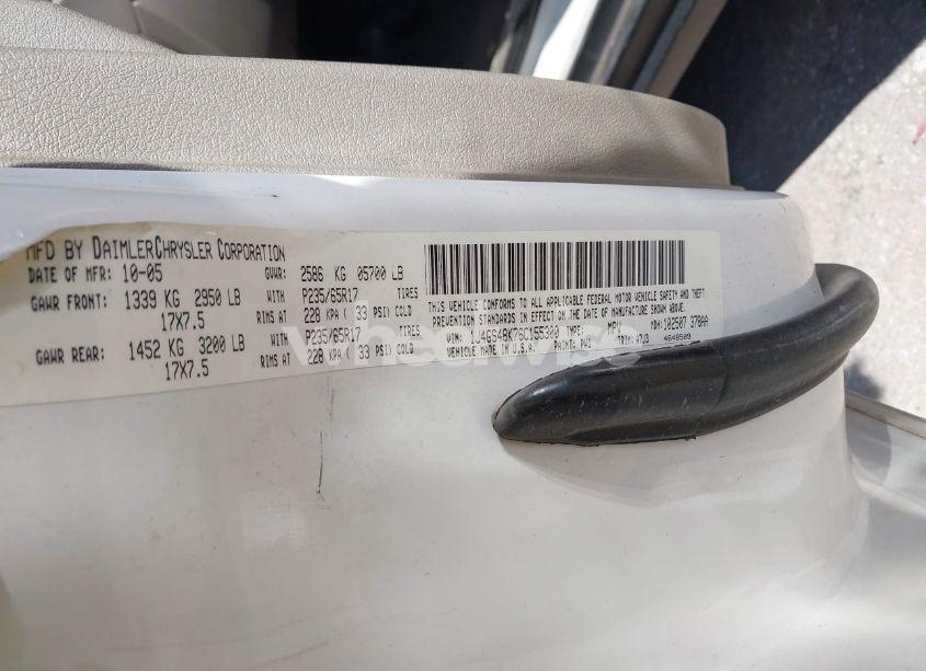 Photo 9 of 2006 Jeep Grand CHEROKEE LAREDO (VIN 1J4GS48K76C155300)