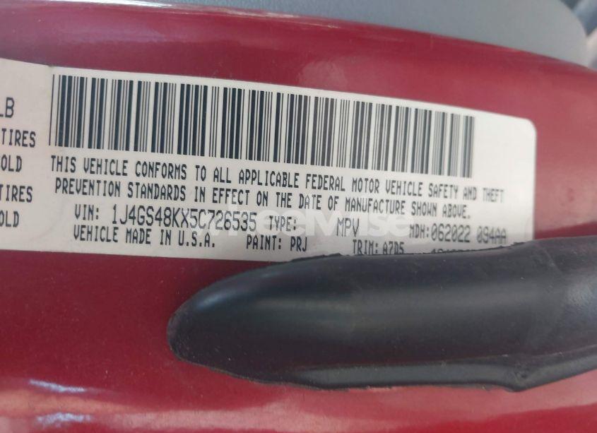 Photo 9 of 2005 Jeep Grand CHEROKEE LAREDO (VIN 1J4GS48KX5C726535)