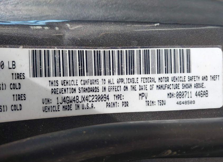 Photo 9 of 2004 Jeep Grand CHEROKEE LAREDO (VIN 1J4GW48JX4C230094)