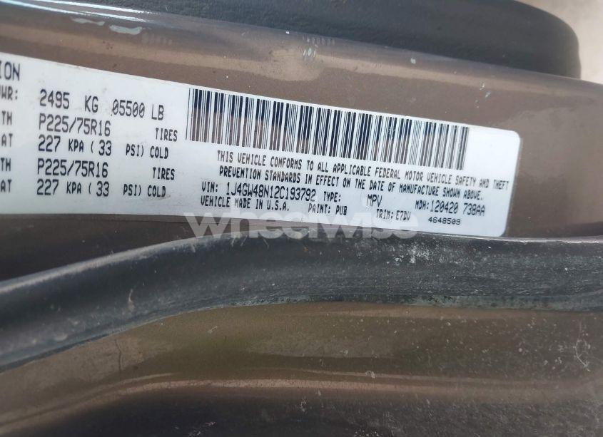 Photo 9 of 2002 Jeep Grand CHEROKEE LAREDO (VIN 1J4GW48N12C193792)