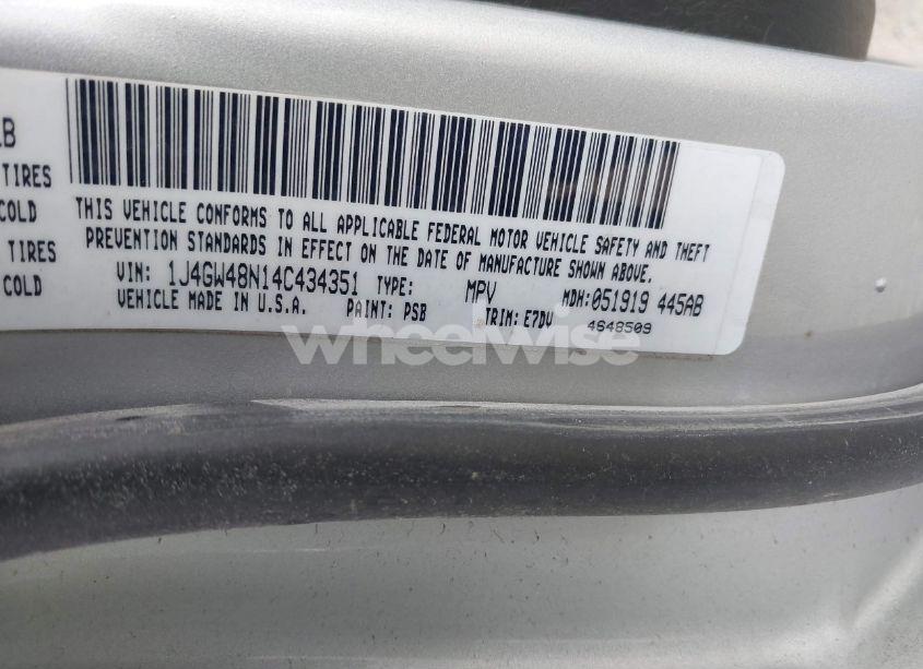 Photo 9 of 2004 Jeep Grand CHEROKEE LAREDO (VIN 1J4GW48N14C434351)
