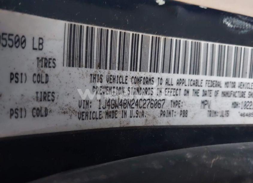 Photo 9 of 2004 Jeep Grand CHEROKEE LAREDO (VIN 1J4GW48N24C276067)