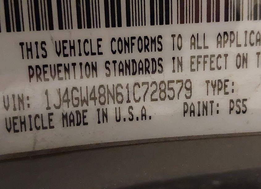 Photo 9 of 2001 Jeep Grand CHEROKEE LAREDO (VIN 1J4GW48N61C728579)