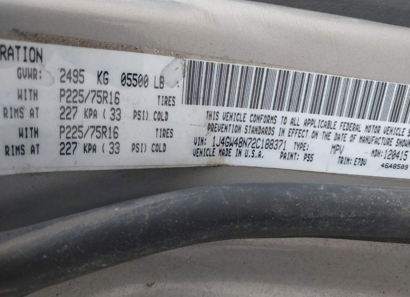 Photo 9 of 2002 Jeep Grand CHEROKEE LAREDO (VIN 1J4GW48N72C188371)