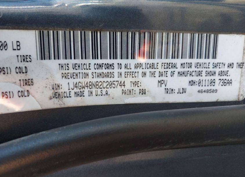 Photo 9 of 2002 Jeep Grand CHEROKEE LAREDO (VIN 1J4GW48N82C205744)