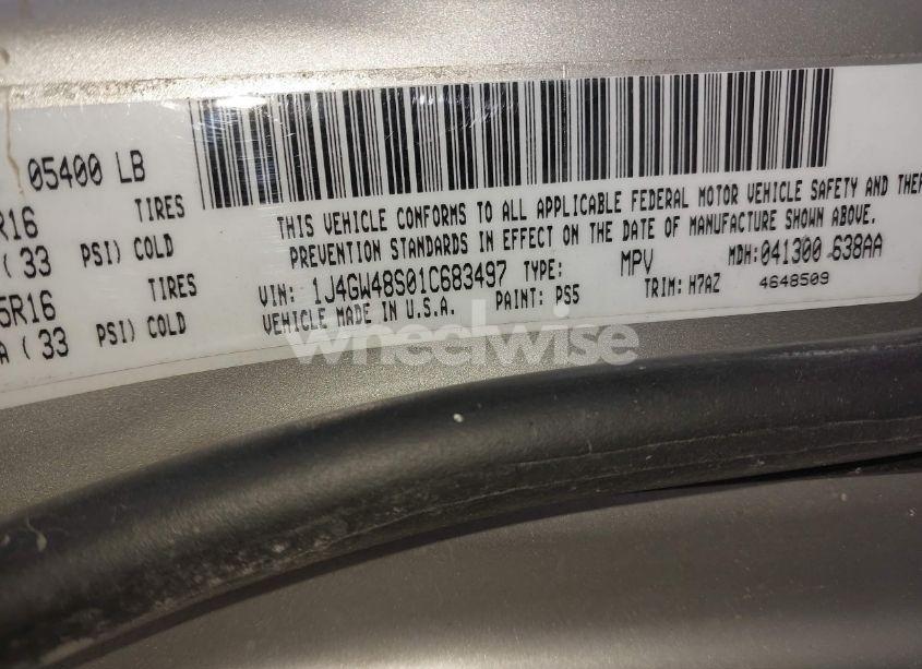 Photo 9 of 2001 Jeep Grand CHEROKEE LAREDO (VIN 1J4GW48S01C683497)