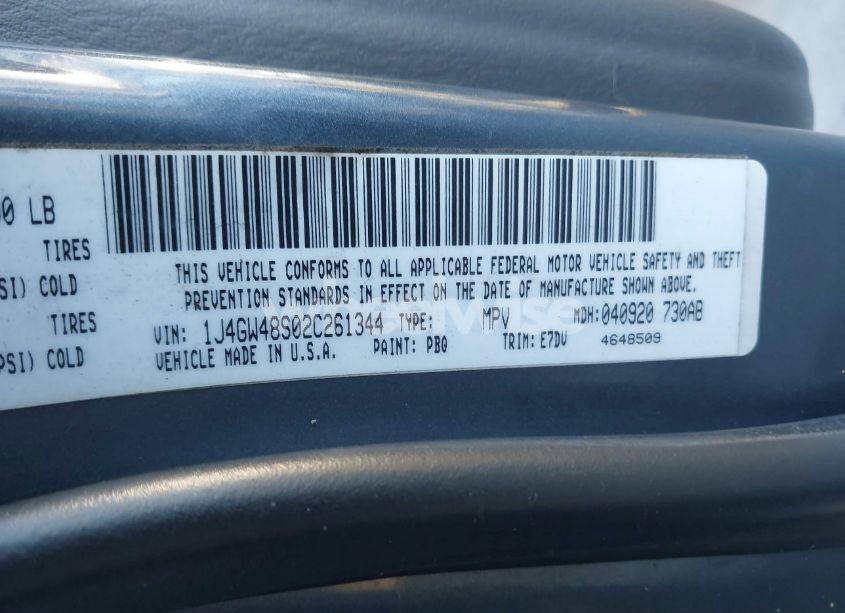 Photo 9 of 2002 Jeep Grand CHEROKEE LAREDO (VIN 1J4GW48S02C261344)