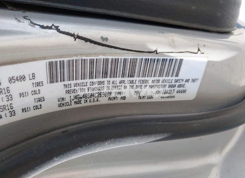 Photo 9 of 2004 Jeep Grand CHEROKEE LAREDO (VIN 1J4GW48S04C269088)