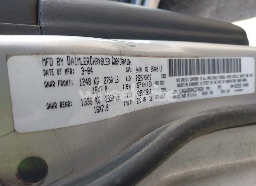 Photo 9 of 2004 Jeep Grand CHEROKEE LAREDO (VIN 1J4GW48S04C374620)