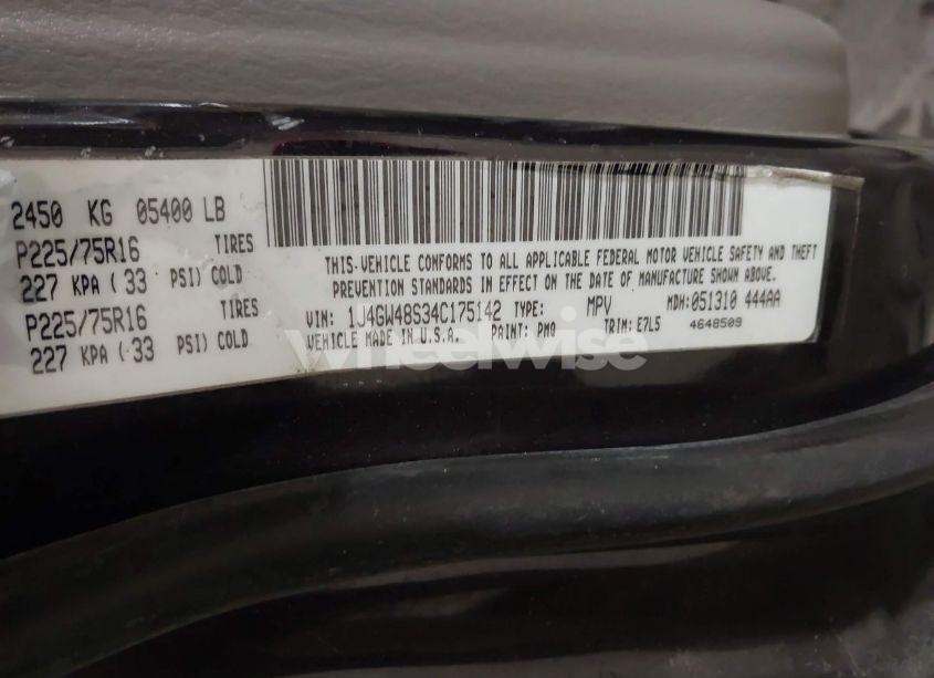 Photo 9 of 2004 Jeep Grand CHEROKEE LAREDO (VIN 1J4GW48S34C175142)