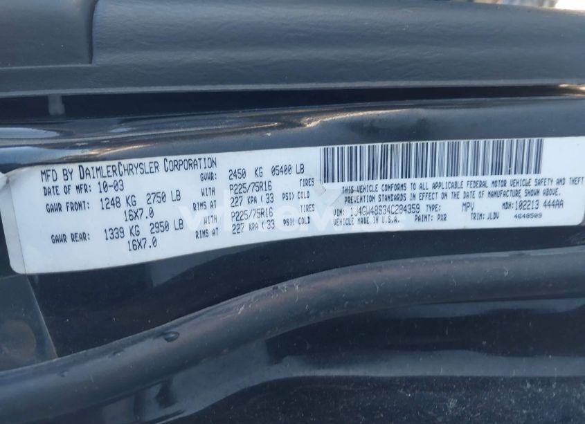 Photo 9 of 2004 Jeep Grand CHEROKEE LAREDO (VIN 1J4GW48S34C284359)