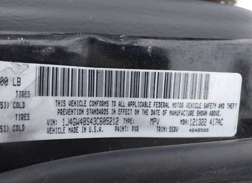 Photo 9 of 2003 Jeep Grand CHEROKEE LAREDO (VIN 1J4GW48S43C605212)