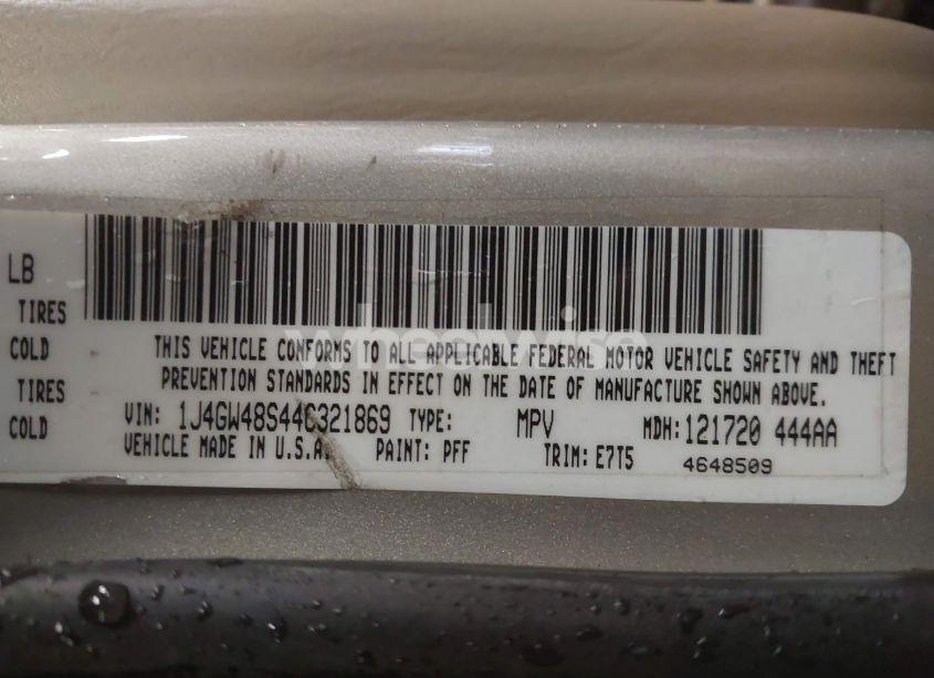 Photo 9 of 2004 Jeep Grand CHEROKEE LAREDO (VIN 1J4GW48S44C321869)