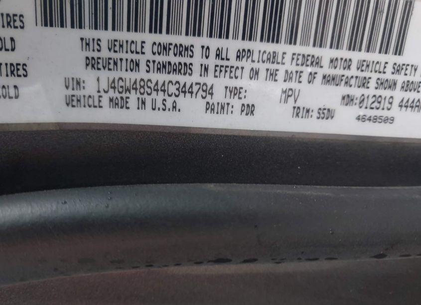 Photo 9 of 2004 Jeep Grand CHEROKEE LAREDO (VIN 1J4GW48S44C344794)