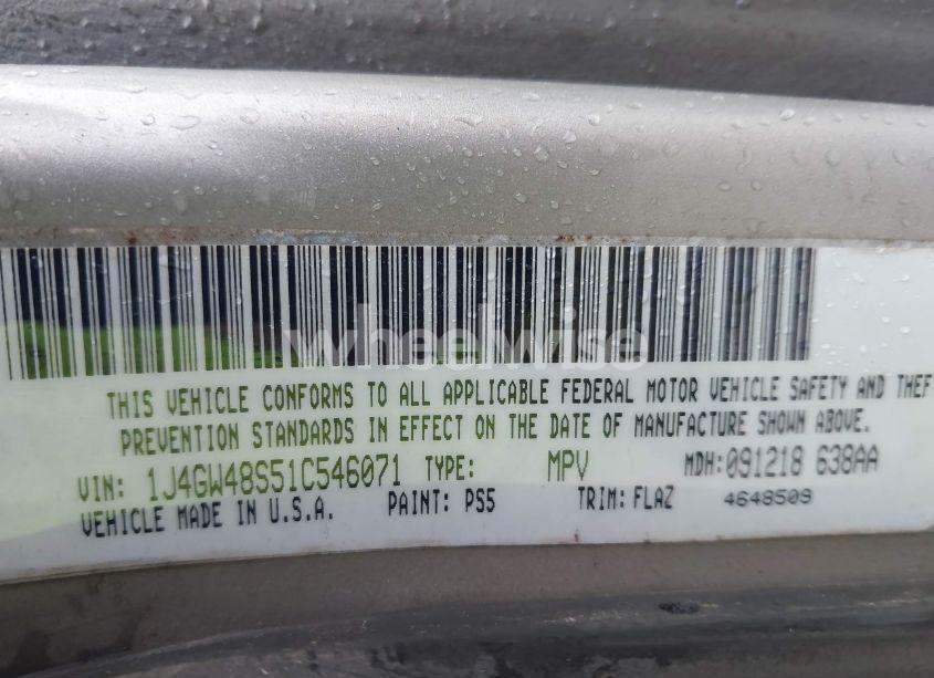 Photo 9 of 2001 Jeep Grand CHEROKEE LAREDO (VIN 1J4GW48S51C546071)