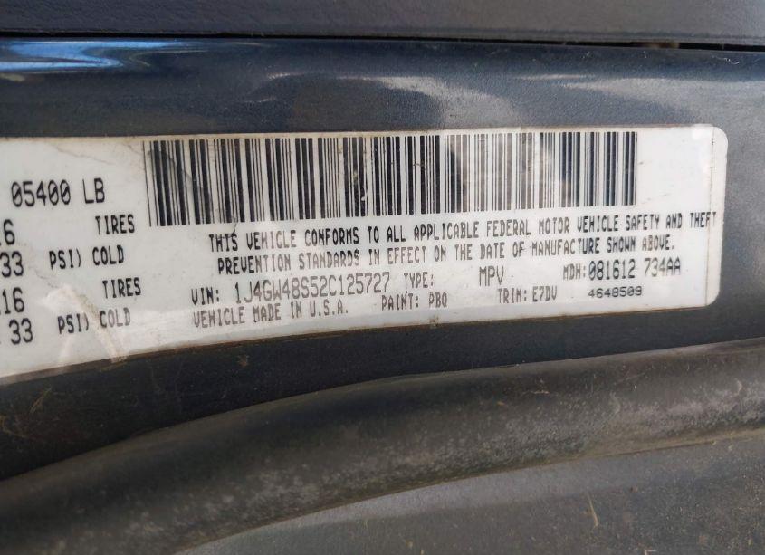 Photo 9 of 2002 Jeep Grand CHEROKEE LAREDO (VIN 1J4GW48S52C125727)