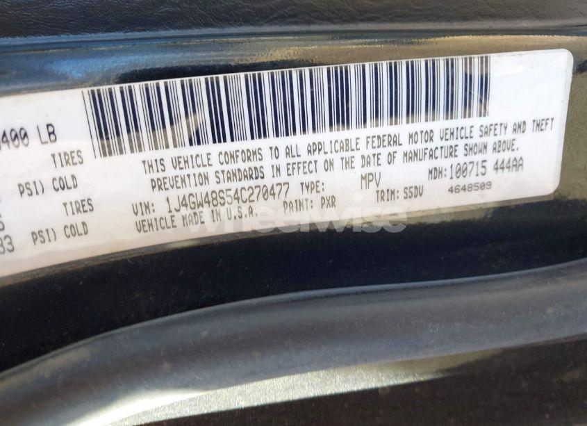 Photo 9 of 2004 Jeep Grand CHEROKEE LAREDO (VIN 1J4GW48S54C270477)