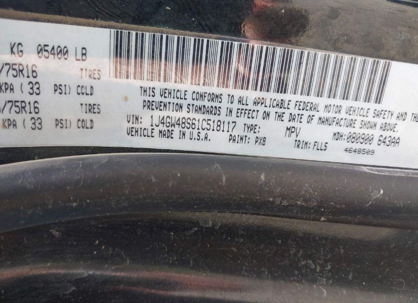 Photo 9 of 2001 Jeep Grand CHEROKEE LAREDO (VIN 1J4GW48S61C518117)