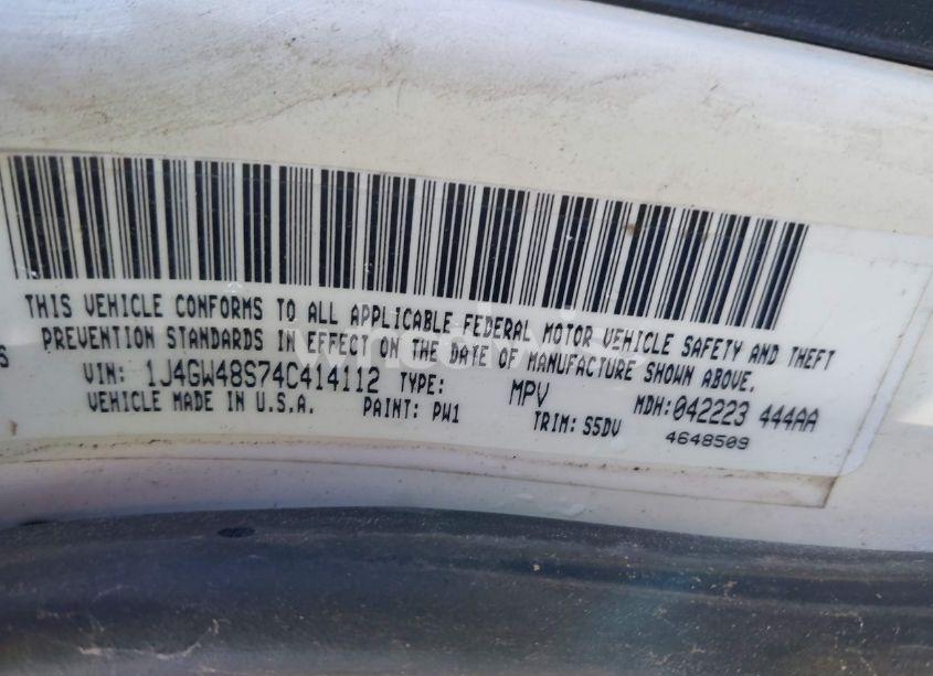 Photo 9 of 2004 Jeep Grand CHEROKEE LAREDO (VIN 1J4GW48S74C414112)