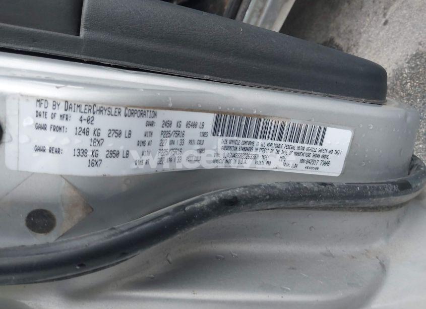 Photo 9 of 2002 Jeep Grand CHEROKEE LAREDO (VIN 1J4GW48S82C263360)