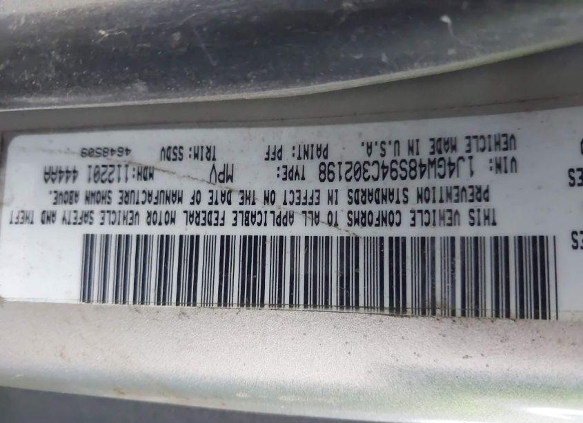 Photo 9 of 2004 Jeep Grand CHEROKEE LAREDO (VIN 1J4GW48S94C302198)