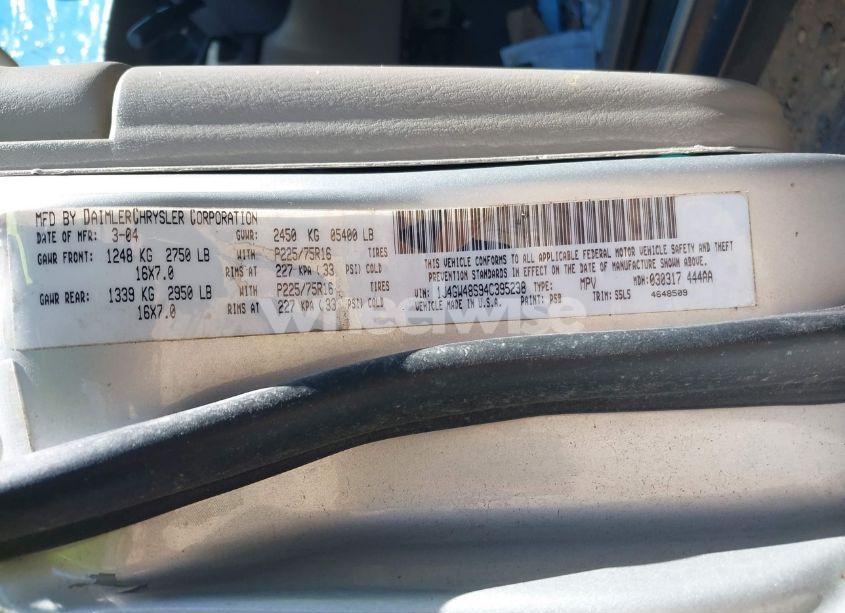 Photo 9 of 2004 Jeep Grand CHEROKEE LAREDO (VIN 1J4GW48S94C395238)