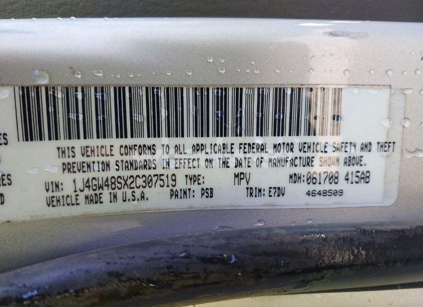 Photo 9 of 2002 Jeep Grand CHEROKEE LAREDO (VIN 1J4GW48SX2C307519)