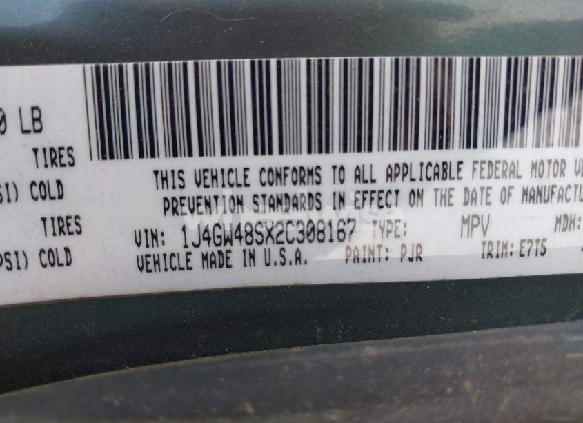 Photo 9 of 2002 Jeep Grand CHEROKEE LAREDO (VIN 1J4GW48SX2C308167)