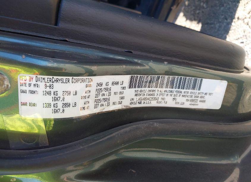 Photo 9 of 2004 Jeep Grand CHEROKEE LAREDO (VIN 1J4GW48SX4C253643)