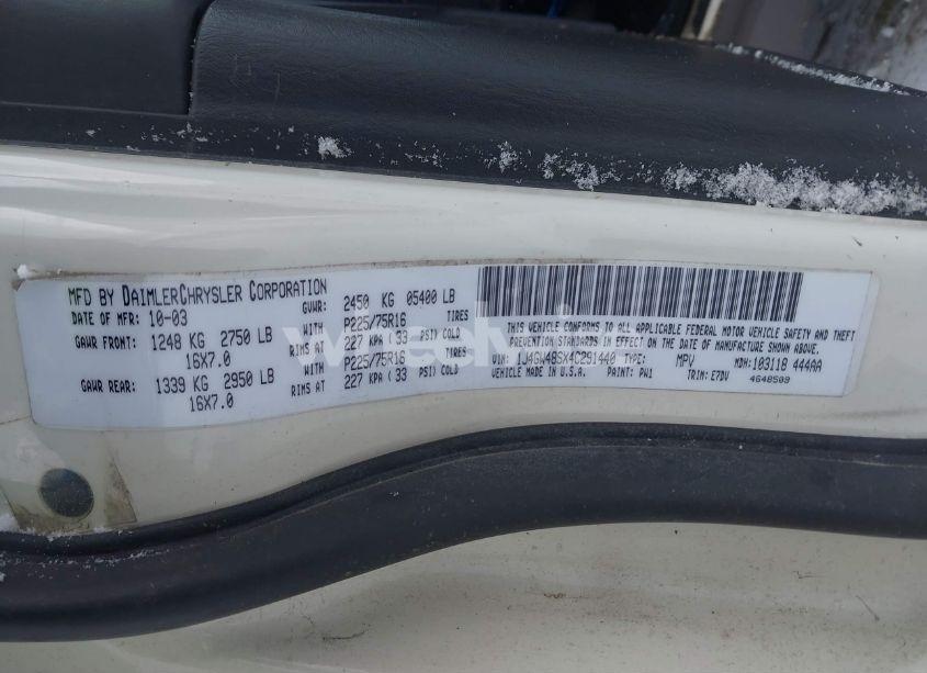 Photo 9 of 2004 Jeep Grand CHEROKEE LAREDO (VIN 1J4GW48SX4C291440)