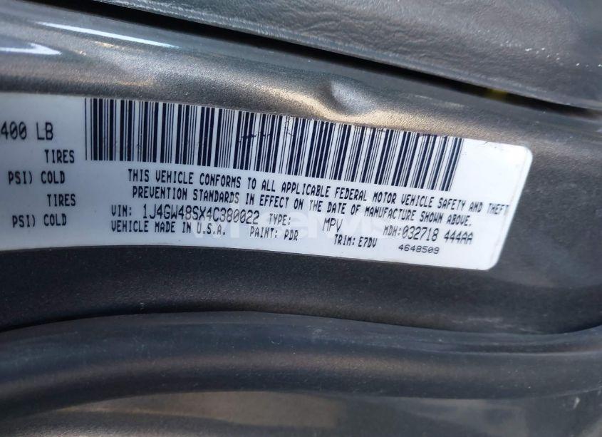 Photo 9 of 2004 Jeep Grand CHEROKEE LAREDO (VIN 1J4GW48SX4C380022)