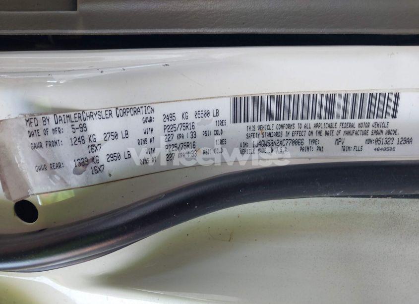 Photo 9 of 1999 Jeep Grand CHEROKEE LAREDO (VIN 1J4GW58N2XC770066)