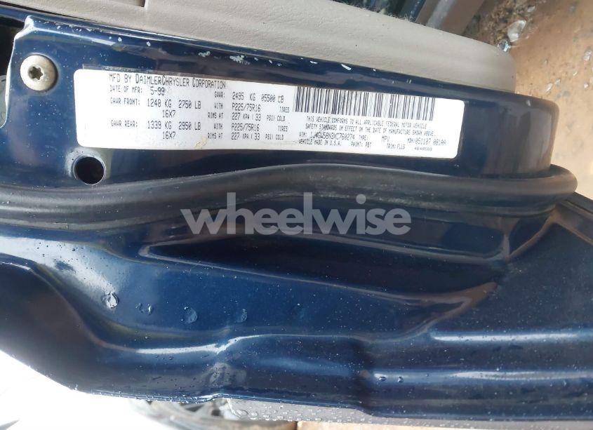 Photo 9 of 1999 Jeep Grand CHEROKEE LAREDO (VIN 1J4GW58N3XC760274)