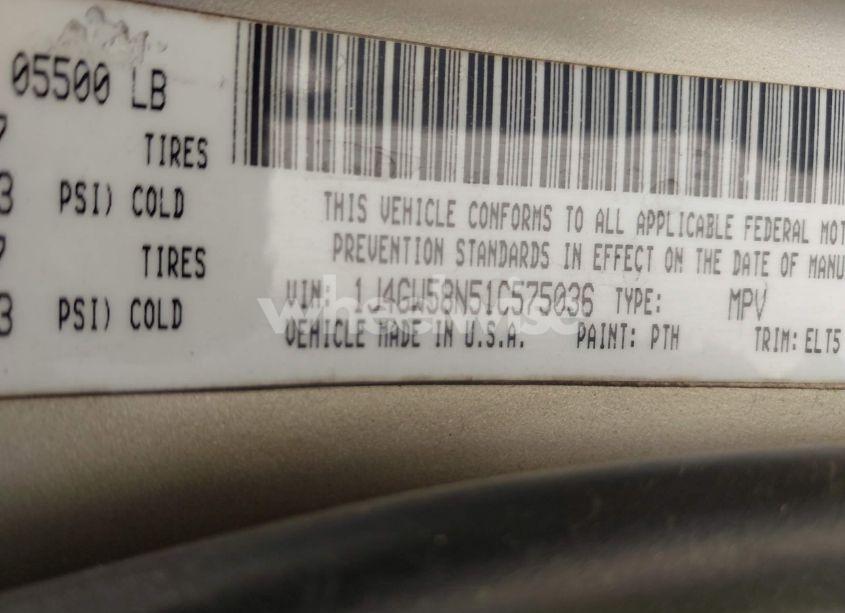 Photo 9 of 2001 Jeep Grand CHEROKEE LIMITED (VIN 1J4GW58N51C575036)