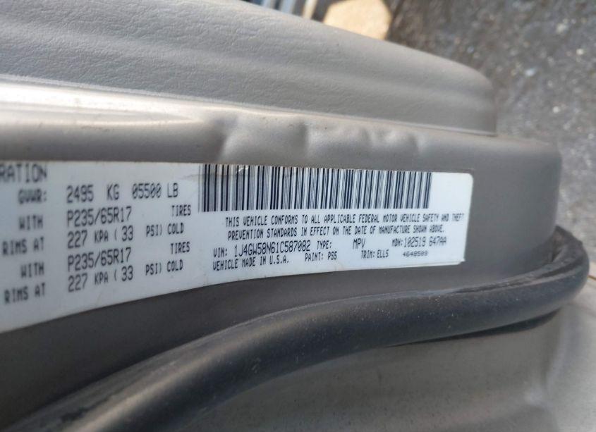 Photo 9 of 2001 Jeep Grand CHEROKEE LIMITED (VIN 1J4GW58N61C587082)