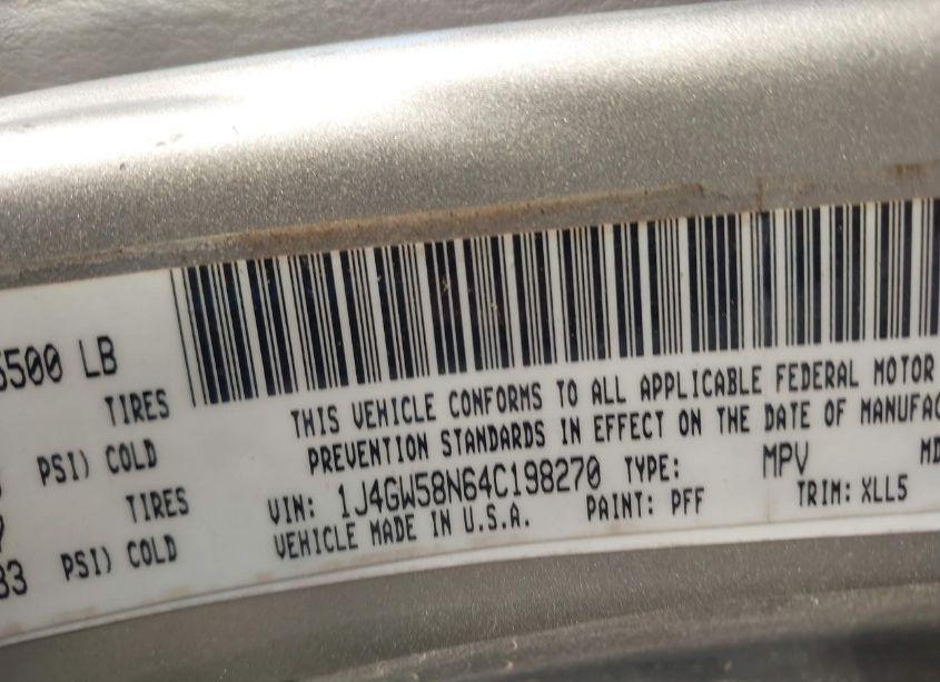 Photo 9 of 2004 Jeep Grand CHEROKEE LIMITED (VIN 1J4GW58N64C198270)