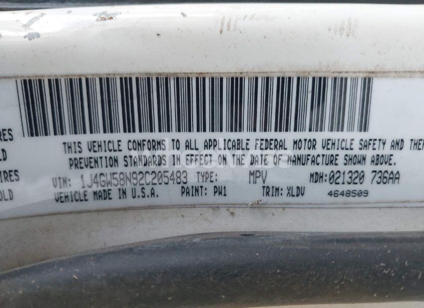 Photo 9 of 2002 Jeep Grand CHEROKEE LIMITED (VIN 1J4GW58N92C205483)