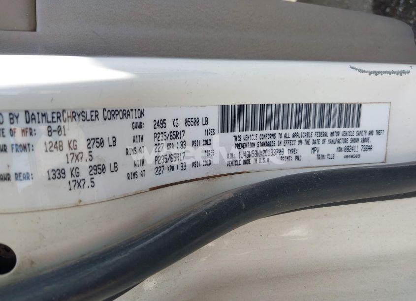 Photo 9 of 2002 Jeep Grand CHEROKEE LIMITED (VIN 1J4GW58NX2C133709)