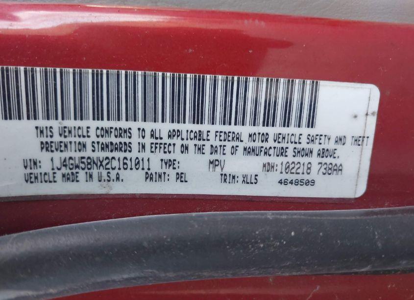 Photo 9 of 2002 Jeep Grand CHEROKEE LIMITED (VIN 1J4GW58NX2C161011)