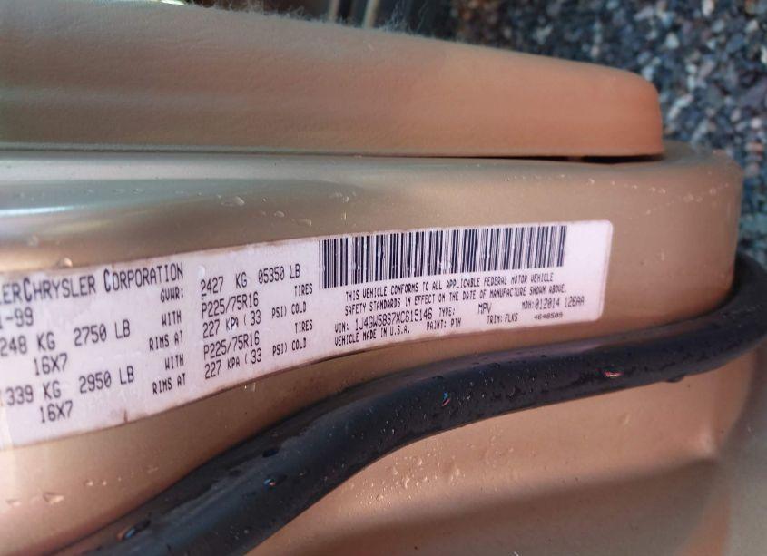 Photo 9 of 1999 Jeep Grand CHEROKEE LAREDO (VIN 1J4GW58S7XC615146)