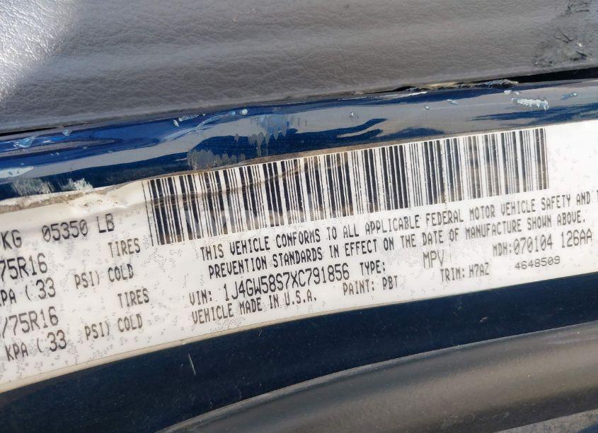 Photo 9 of 1999 Jeep Grand CHEROKEE LAREDO (VIN 1J4GW58S7XC791856)