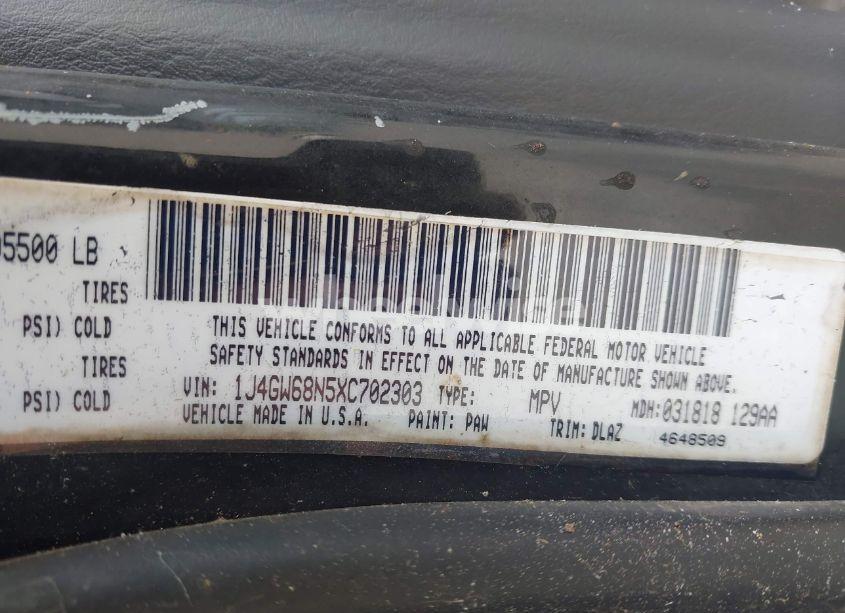 Photo 9 of 1999 Jeep Grand CHEROKEE LIMITED (VIN 1J4GW68N5XC702303)