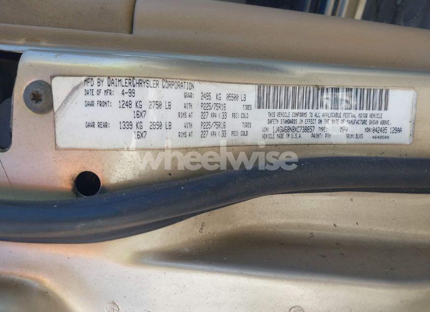 Photo 9 of 1999 Jeep Grand CHEROKEE LIMITED (VIN 1J4GW68N8XC738857)