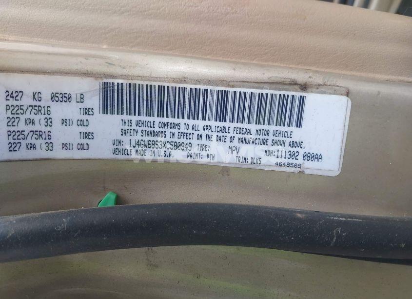 Photo 9 of 1999 Jeep Grand CHEROKEE LIMITED (VIN 1J4GW68S3XC580949)