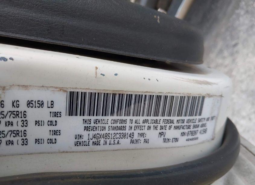 Photo 9 of 2002 Jeep Grand CHEROKEE LAREDO (VIN 1J4GX48S12C330149)