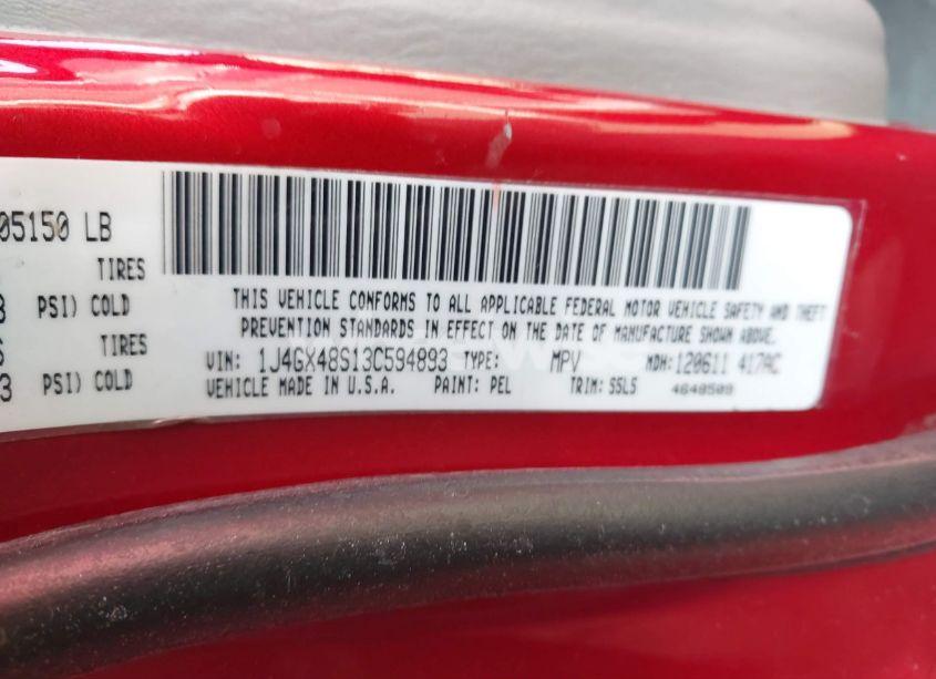 Photo 9 of 2003 Jeep Grand CHEROKEE LAREDO (VIN 1J4GX48S13C594893)